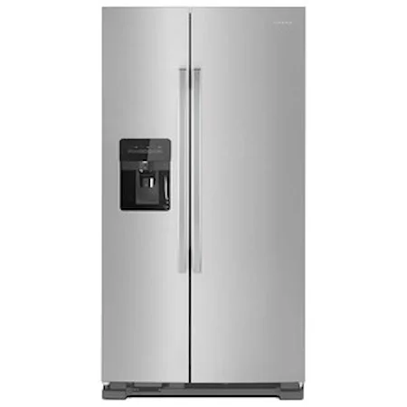 36" Side-by-Side Refrigerator with Dual Pad External Ice and Water Dispenser